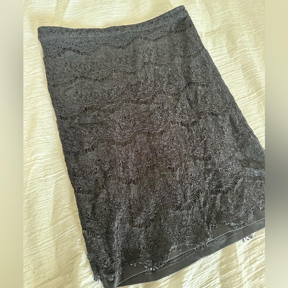 Black lace skirt